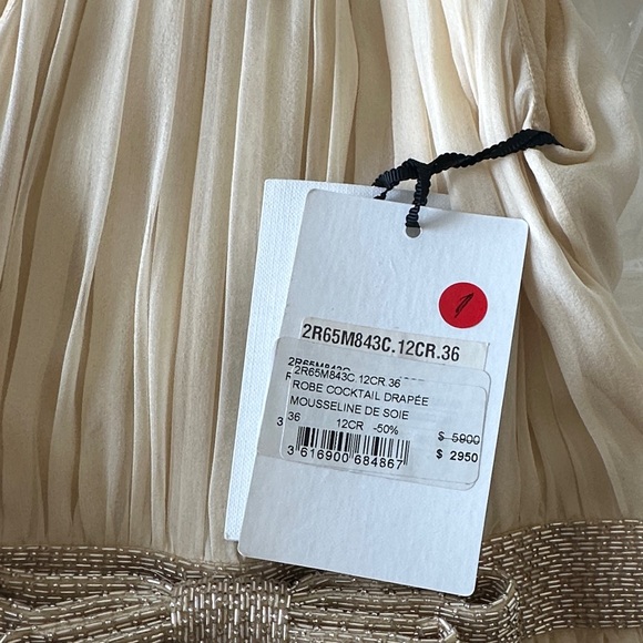 Celine Celine Paris Robe cocktail draper Gown with Embellished Bow - Picture 11 of 11